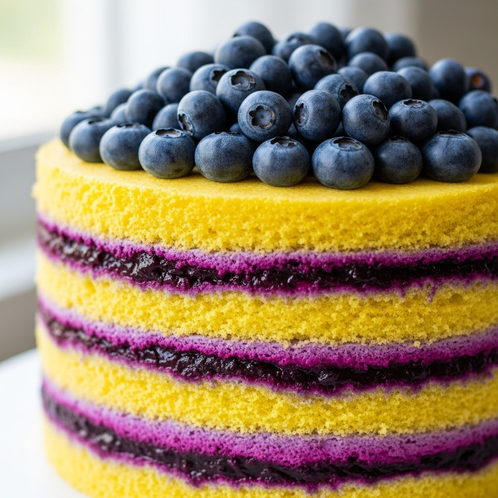 Lemon Blueberry Layer Cake